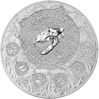 Liberia 20 Dollar Megafauna: Höhlenlöwe (Cave Lion) 2026 1 Oz Silber BU Rückseite