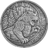 Liberia - 20 Dollar Megafauna: Höhlenlöwe (Cave Lion) Oblivion 2026 - 1 Oz Silber UV Effekt