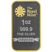 Großbritannien Nordische Götter: Odin 1 Oz Silberbarren Gilded Rückseite