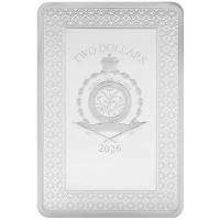 Niue 2 NZD Tarotkarten (3.) Kleine Arkana: Ass der Stäbe 2026 1 Oz Silber PP Color Rückseite