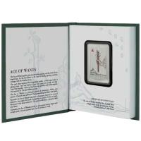 Niue - 2 NZD Tarotkarten (3.) Kleine Arkana: Ass der Stäbe 2026 - 1 Oz Silber PP Color