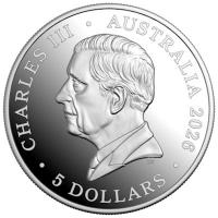 Australien 5 AUD RAM Koala 2026 1 Oz Silber PP High Relief Rückseite