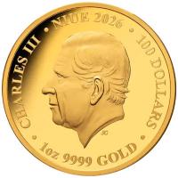 Niue 100 NZD Deadly & Dangerous Australischer Riesen-Hundertfüßer 2026 1 Oz Gold PP Color Rückseite