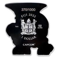 Fiji 1 FJD Street Fighter (4.) Guile 2022 1 Oz Silber Rückseite