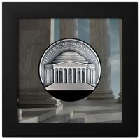 Cook Island - 25 CID Historical Monuments: Jefferson Memorial 2026 - 5 Oz Silber Antik Finish