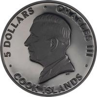 Cook Island 5 CID Wave 2026 1 Oz Silber Obsidian Black Rückseite