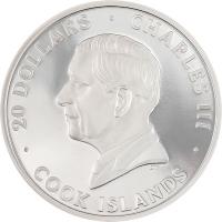 Cook Island 20 CID Thunder Dragon 2026 3 Oz Silber PP Ultra High Relief Color Rückseite