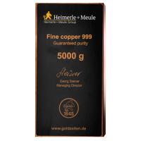 Heimerle + Meule Kupferbarren 5 KG Kupfer Rückseite