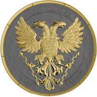 Germania Mint 5 Mark Mythical Forest: Yggdrasil Goldenleaf 2025 1 Oz Silber Gilded Ruthenium Rückseite