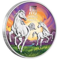 Australien - 1 AUD Lunar III Pferd Melbourne Money Expo ANDA Special 2026 - 1 Oz Silber Color Blister