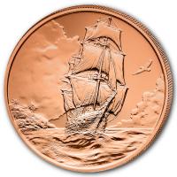 Ascension Island - 0,25 Dollar Segelschiff - 1/4 Oz Kupfer