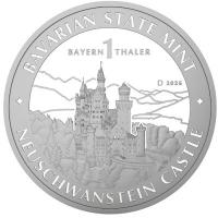 Deutschland 1 Bayernthaler Schloss Neuschwanstein 2026 1 Oz Silber Erstabschlag PP