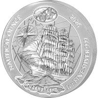 Ruanda 50 RWF Nautische Unze Kruzenshtern 2026 1 Oz Silber
