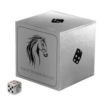Fiji - 1 Dollar Würfel (Dice) Lunar Pferd 2026 - 1 Oz Silber Antik Finish Color