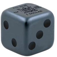 Fiji 1 Dollar Würfel (Dice) Lunar Pferd 2026 1 Oz Silber Black Antik Finish Color Rückseite