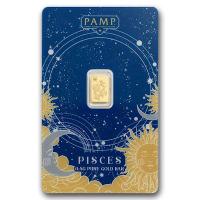 Goldbarren - PAMP Sternzeichen: Fische - 0,5g Gold im Blister