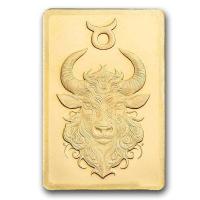 Goldbarren - PAMP Sternzeichen: Stier - 0,5g Gold im Blister