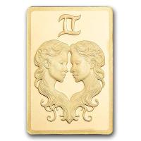 Goldbarren PAMP Sternzeichen: Zwillinge 0,5g Gold im Blister