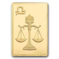 Goldbarren - PAMP Sternzeichen: Waage - 0,5g Gold im Blister