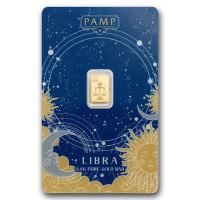 Goldbarren - PAMP Sternzeichen: Waage - 0,5g Gold im Blister