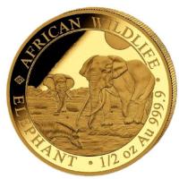 Somalia - 500 Shillings Elefant 2026 - 1/2 Oz Gold
