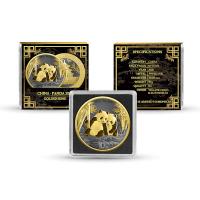 China - 10 Yuan Panda Golden Ring 2026 - 30g Silber Gilded