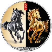 USA - 1 USD American Silver Eagle Jahr des Pferdes 2026 - 1 Oz Silber Color