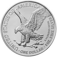 USA 1 USD American Silver Eagle Feuer Pferd 2026 1 Oz Silber Color Rückseite