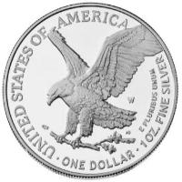 USA 1 USD Silver Eagle 2026 1 Oz Silber PP Rückseite