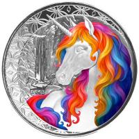 Fiji - 1 FJD Einhorn (Unicorn) Blossom 2025 - 1 Oz Silber Color