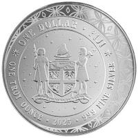Fiji 1 FJD Einhorn (Unicorn) Celestra 2025 1 Oz Silber Color Rückseite