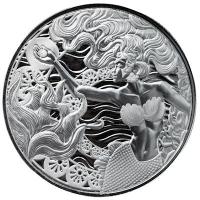 Samoa - 2 Tala Mermaid (Meerjungfrau) u. Perle (Pearl) 2025 - 1 Oz Silber