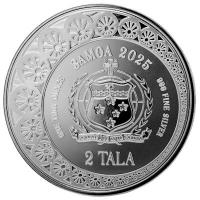 Samoa 2 Tala Mermaid (Meerjungfrau) u. Perle (Pearl) 2025 1 Oz Silber Rückseite