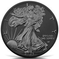 USA - 1 USD Silver Eagle 2025 - 1 Oz Silber Black Platin und Ruthenium