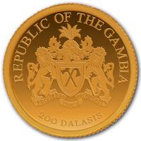 Gambia 100. Geburtstag Queen Elizabeth II. 2026 1/100 Oz Gold Rückseite