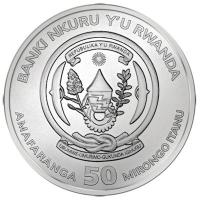 Ruanda 50 RWF Frohe Ostern 2026 1 Oz Silber Ultra 80 Rückseite