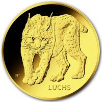 Deutschland - 20 Euro Rückkehr der Wildtiere (4.) Luchs - 1/8 Oz Gold