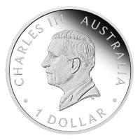 Australien 1 AUD PerthMint Känguru 2024 1 Oz Silber PP Rückseite