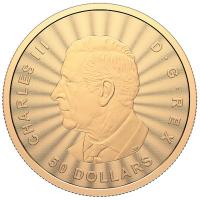 Kanada 50 CAD Der Majestätische Wolf 2026 1 Oz Gold Rückseite