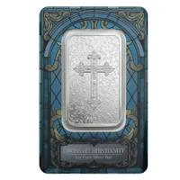Niue - 2 NZD PAMP Cross of Christianity Silberbarren - 1 Oz Silber