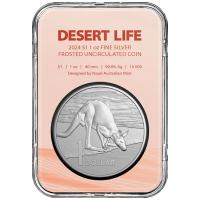 Australien - 1 AUD RAM Känguru Desert Life 2024 - 1 Oz Silber Blister