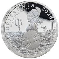 Großbritannien - 2 GBP Britannia 2026 - 1 Oz Silber PP
