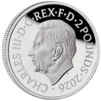 Großbritannien 2 GBP Britannia 2026 1 Oz Silber PP Rückseite