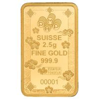 Goldbarren PAMP Lucky Cat 2,5g Gold Rückseite