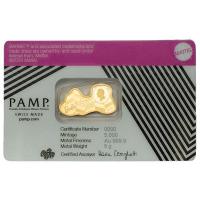 Goldbarren PAMP Barbie(TM) 5g Gold im Blister Rückseite