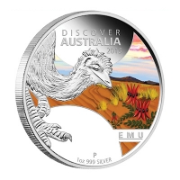 Australien - 1 AUD Discover Australia 2013 Emu - 1 Oz Silber