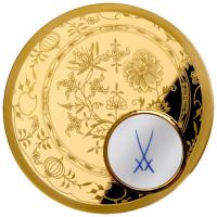 Niue - 250 NZD Onion Pattern 2025 - 1 Oz Gold PP mit Meissen Marke