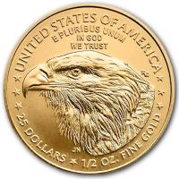 USA 25 USD American Gold Eagle 2026 1/2 Oz Gold Rückseite