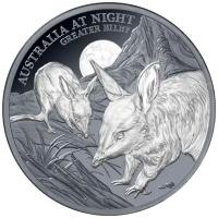 Niue - 1 NZD Australien bei Nacht Kaninchennasenbeutler 2026 - 1 Oz Silber Black Proof