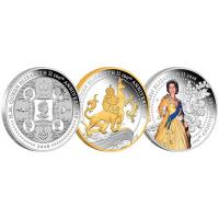 Australien - 3x1 AUD H.M. Queen Elizabeth II. 100. Geburtstag Three Coin Set 2026 - 3 Oz Silber PP